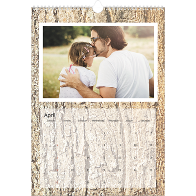 A3 photo calendars — Tree bark [April]