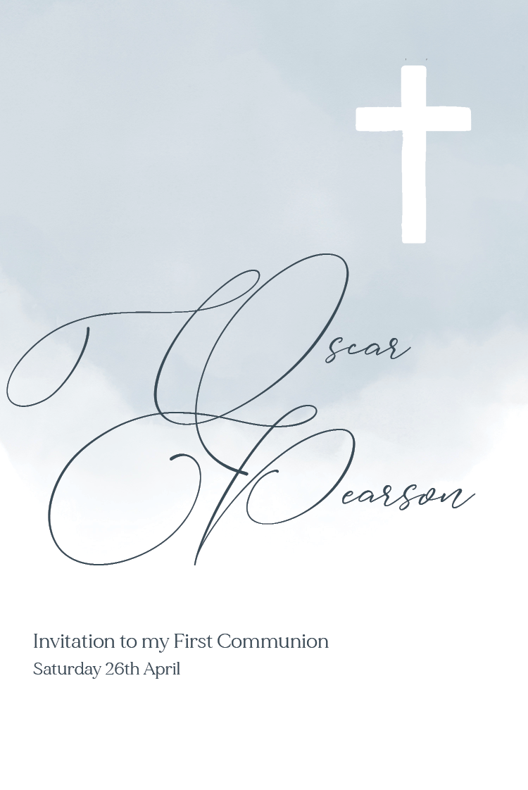 Invitations — Watercolour abstract blue