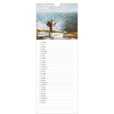Slim Calendar  — Classic calendar [February]