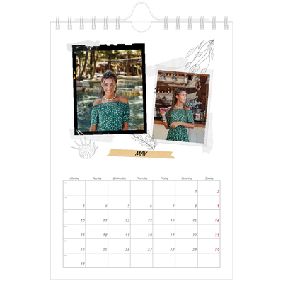 A5 Photo Calendar — Scrapbook flair [May]