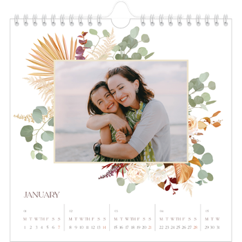 Square Photo Calendar — Boho