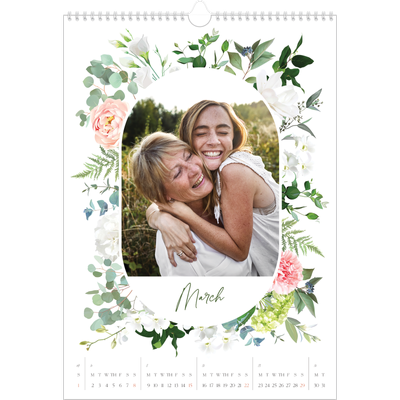 A3 photo calendars — Traditional flowers [March]