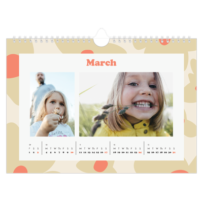 A4 Landscape Photo Calendar — Playing with pattern [March]