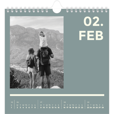 Square calendars  — Contemporary bold [February]