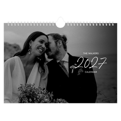 A4 Landscape Photo Calendar — Elegant script [cover]