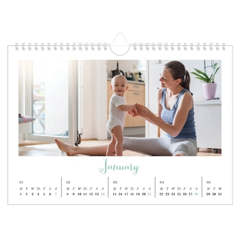 A4 Landscape Photo Calendar — Hello world