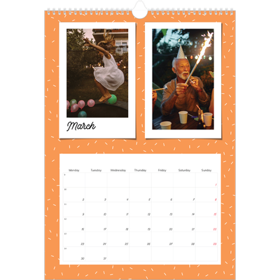A3 photo calendars — Colour pop snapshots [March]