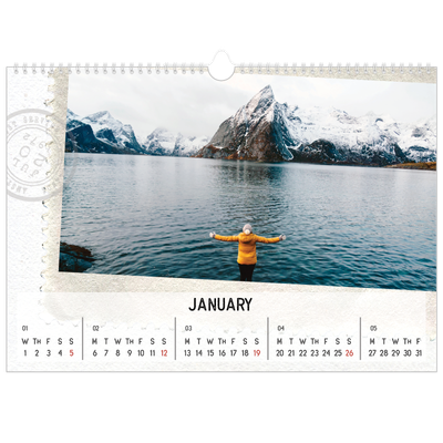 A3 Photo Calendar — Parts unknown [January]