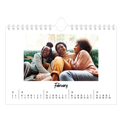 A5 Landscape Photo Calendar — This is me [February]