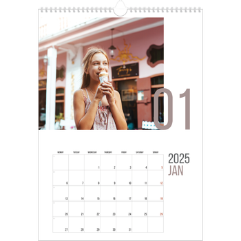 A3 Photo Calendar — Number months