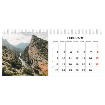 Desk calendars — Simple photo [February]