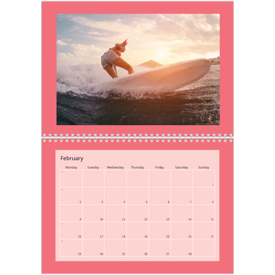 A4 Double Photo Calendar — Colour my world [February]