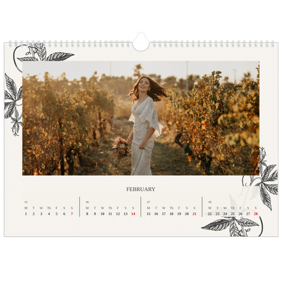 A3 Photo Calendar — Ink & ivy [February]