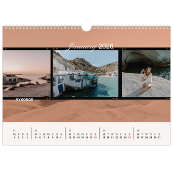 A3 Landscape Photo Calendar — Adventure wanderlust