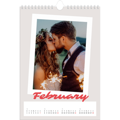 A4 Photo Calendar — Signed in crimson [February]