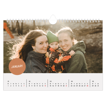 A4 Landscape Photo Calendar — Photo sticker