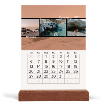 Easel Desk Calendar Portrait — Adventure wanderlust