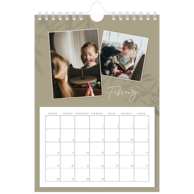 A5 Photo Calendar — Down to earth [February]