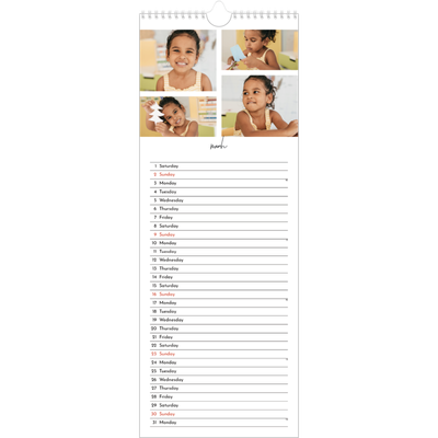 Slim Calendar  — Photo arrangements [March]