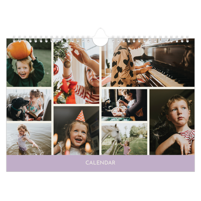 A4 Landscape Photo Calendar — Pastel chapters [cover]