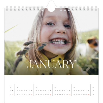 Square Photo Calendar — Twelve big months