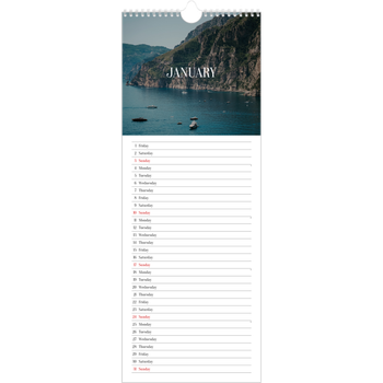 Slim Calendar (15 x 40cm) — Endless escape