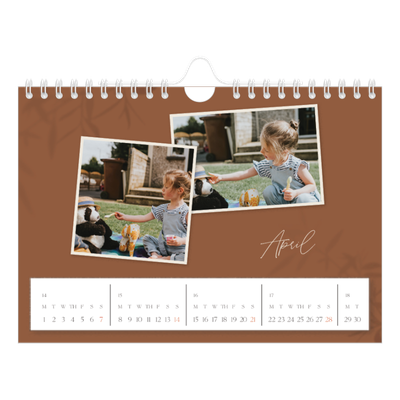 A5 Landscape Photo Calendar — Down to earth [April]