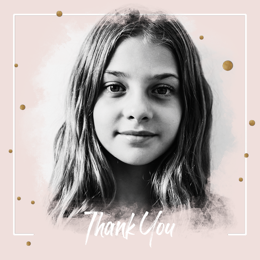 Thank you cards — Soft photo finish