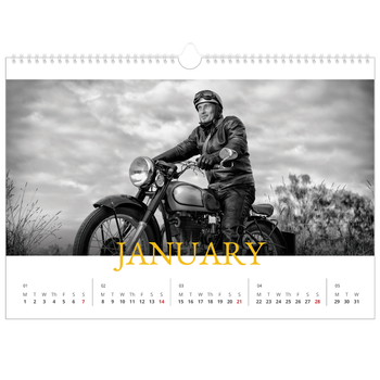 A3 Landscape Photo Calendar — Heritage style