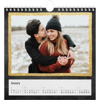 Square Photo Calendar — Glitter frames
