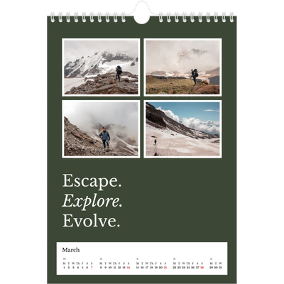 A4 Photo Calendar — Editorial Earth [March]