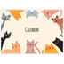 A3 Photo Calendar — Cat paws and doodles [cover]