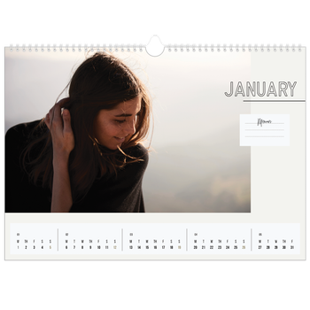 A3 Landscape Photo Calendar — Note to self