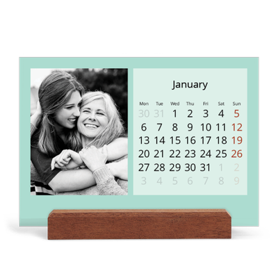 Easel Desk Calendar Landscape  — Neo Scandi [January]