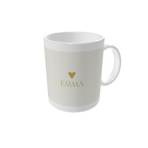 Personalised mugs — Little gold heart