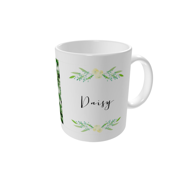 Personalised mugs — Flower illustrations