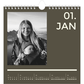 Square Photo Calendar — Contemporary bold
