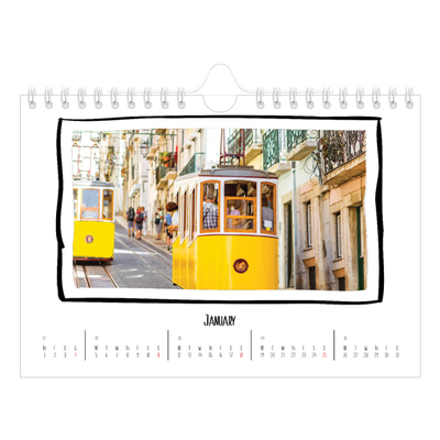 A5 Landscape Photo Calendar — Scrapbook snapshots [January]