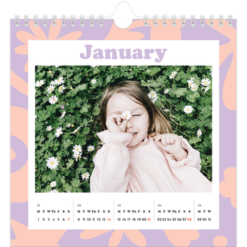 Square Photo Calendar — Playing with pattern
