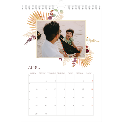 A4 Photo Calendar — Boho [April]