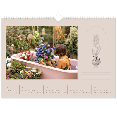A3 Photo Calendar — Simple botanical [cover]
