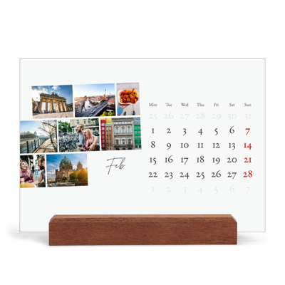 Easel Desk Calendar Landscape  — City break [February]