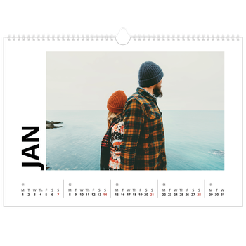 A3 Landscape Photo Calendar — White space