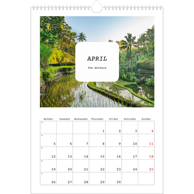 A3 photo calendars — Full story [April]