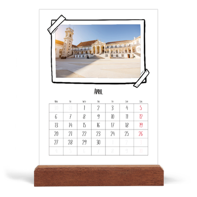 Easel Desk Calendar Portrait  — Scrapbook snapshots [April]