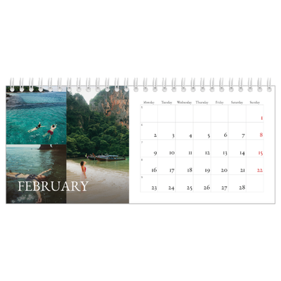 Desk calendars — Simple serif [February]