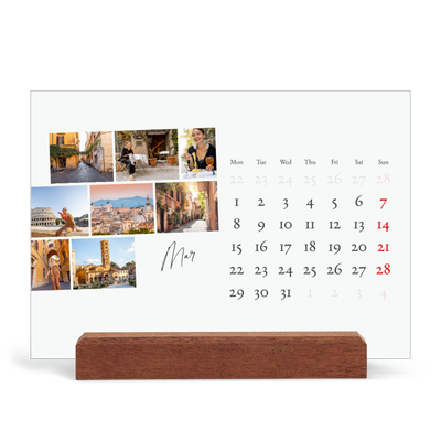 Easel Desk Calendar Landscape  — City break [March]