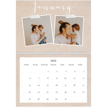 A4 Double Photo Calendar — Scrapbook calendar