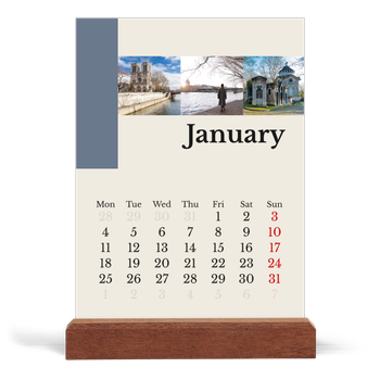 Easel Desk Calendar Portrait — Sights of the world