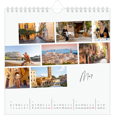 Square calendars  — City break [March]
